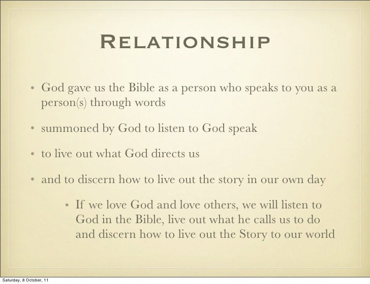 Relationship With God in the Bible